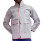 Chrome Leather Welding Jacket - White 4X