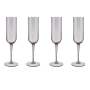Fuum Champagne Flute Glasses Tinted In Brown-rose Fungi Set Of 4