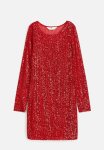 Long-sleeved Dress - Red Sequins