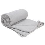 Hemmed Coral Fleece Blankets - Various Colours & Sizes - Size: 100 Cm X 150 Cm Grey