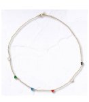 Enamel Heart Necklace - Gold Free