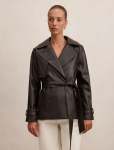 Payton Short Pu Trench Coat - 16 Chocolate