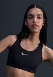 Nike Swoosh Medium Support Women's Padded Sports Bra - Black White