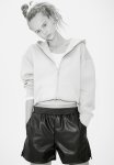 Coated Pull-on Shorts - Black