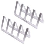 Lifespace Premium Stainless Steel T-bone Chop Rack - 4 Slot 2 Pack
