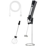 Rechargeable Milk Frother 3-SPEED Handheld Whisk For Coffee - Black
