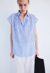 Cotton Blouse - Blue striped