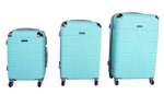 Smte 3 Piece Luggage Set Light Green With Keychain