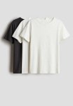 3-PACK T-shirts - White Darkgrey