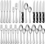 Silverware Set 24 Piece Stainless Steel For 4 With Steak Knives
