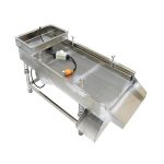 Lgxenzhuo JG30-75 Linear Vibrating Screen Electric Sifter Sieve Powder With One 3MM Screen 80W Single Motor Stainless Steel