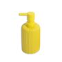 Polyresin Ribbed Design Soap Dispenser Yellow