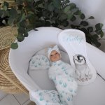 Wrap Set Swaddle Set Waddle On Penguin Turquoise