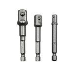 3 Pcs set Socket Bit Extension Bar Hex Shank Adapter Drill Nut Driver Power Drill Bit 1 4 3 8 1 2 Inch LENGTH:65-73MM