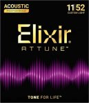 Strings 21027 Attune Phosphor Bronze Acoustic Guitar Strings – .011-.052 Custom Light