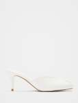 Milly Peep Toe Mule Heel - 40 White