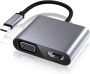 Vga To HDMI + Vga Adapter 1080P Dual Display Converter With Audio Output