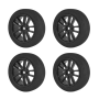 4PCS 66MM Foam Tire Sponge Tyre Wheel Rim Set For