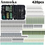 420PCS Complete Fishing Kit With Tackle Box Pliers Hooks And Swivels - Perfect For Carp Fishing And More