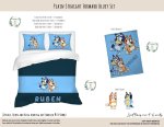 Kids Duvet Set Plain Straight Forward Bluey