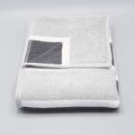 Velour Stripe Beach Towel - Grey Light Grey