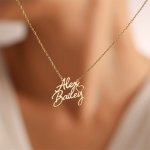 Customized Two English Names Love Minimalist Elegant Stainless Steel Necklace For Family Holiday Gift Birthday Jewelry Customied