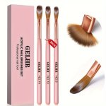 3PC Acrylic Nail Brush Set - Size 8 10 14 Kolinsky Acrylic Nail Brushes For Acrylic Application Professional Acrylic Powder Brus