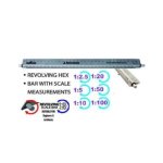 Professional Blak Aluminium Rota Scale Ruler