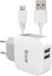 Snug 2 Port 3.4AMP Charger With Micro USB Cable - White