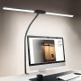 Double Head Clip-on LED Desk Lamp - 3 Modes 10 Levels Of Brightness Adjustable Angle USB Adapter. Suitable For Reading Studying Piano Monitors Office.