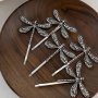 4pcs Vintage Dragonfly Shaped Hair Side Clips Elegant Hair Fringe Clips Trendy Hair Decoration For Women And Daily Use Wear