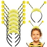 Coopay 8 Pack Bee Antenna Butterfly Headband Tentacle Alien Bee Hairband For Women Halloween Christmas Costume Cosplay Dress Up