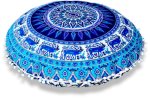 Luxury Meditation Cushion - Plush Velvet - Pavitra - 50CM Diameter Cotton Abstract Floor Cushion