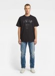 G-star Raw 89 Back Loose Black Graphic T-Shirt - XXL Black