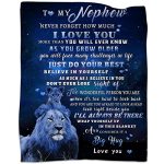 To My Nephew Gifts Blanket From Uncle Blue Lion Blankets For My Nephew Gifts From Uncle Or Aunt Christmas Auntie To Nephews Birt