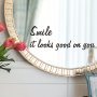 1PC Creative Mirror Sticker You Look Good In It Self-adhesive Wall Stickers Bedroom Entryway Living Room Porch Home Decoration Wall Stickers Wall Decor Decals