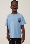 Cotton On License Drop Shoulder Short Sleeve Tee - Lcn Uni Dusty Blue jurassic Park