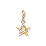 Charm Pendant Star Stones Gold
