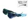 Bird On Clip Set Of 2 Foam Feather Velvet 17X4.5X5.5CM Blue/green