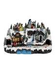 Xmas Village Scene With LED And Movement 41.3X27.5X27.3CM