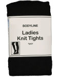 Black Knit Tights - L Black