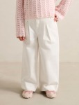 Kiera Girls Wide Leg Jeans - 10-12 Yrs Marshmallow White