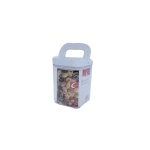 450 Ml Acrylic Flip Lock Air Tight Seal Square Canister SGN1828