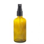 20ML Amber Glass Aromatherapy Bottle With Spritzer - Black 18 410