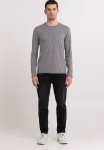 T-Shirt Manica Lunga Regular - Dark Grey Melange