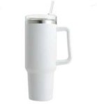 Tumbler With Handle Straw Lid Stainless Steel Travel Water Bottle Plastic Tumbler