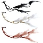 Leather Clip-in Hair Extensions Feathers On Clip