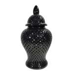 Ginger Jar Lattice Black 27X27X47CM