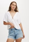 Cotton On Original Cut Off Denim Short - Breeze Blue Destroy