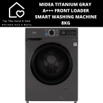 Midea Titanium Gray A+++ Front Loader Smart Washing Machine - 8KG